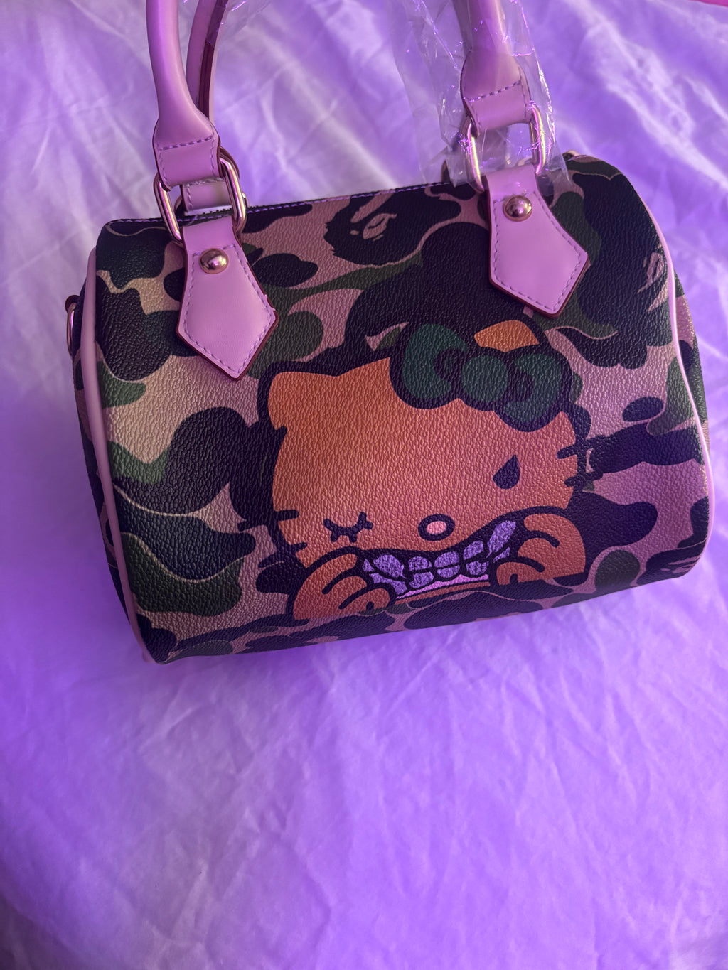 Brown HK Camo X APE Handbag