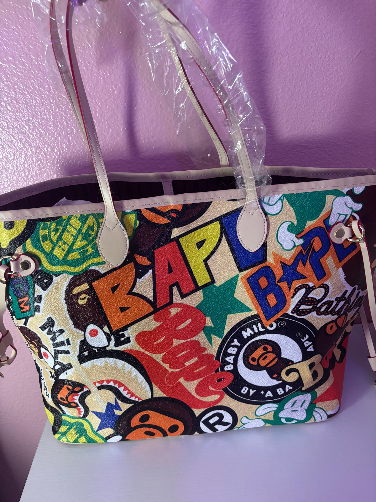 Graffiti Custom Tote Bag (Tan)