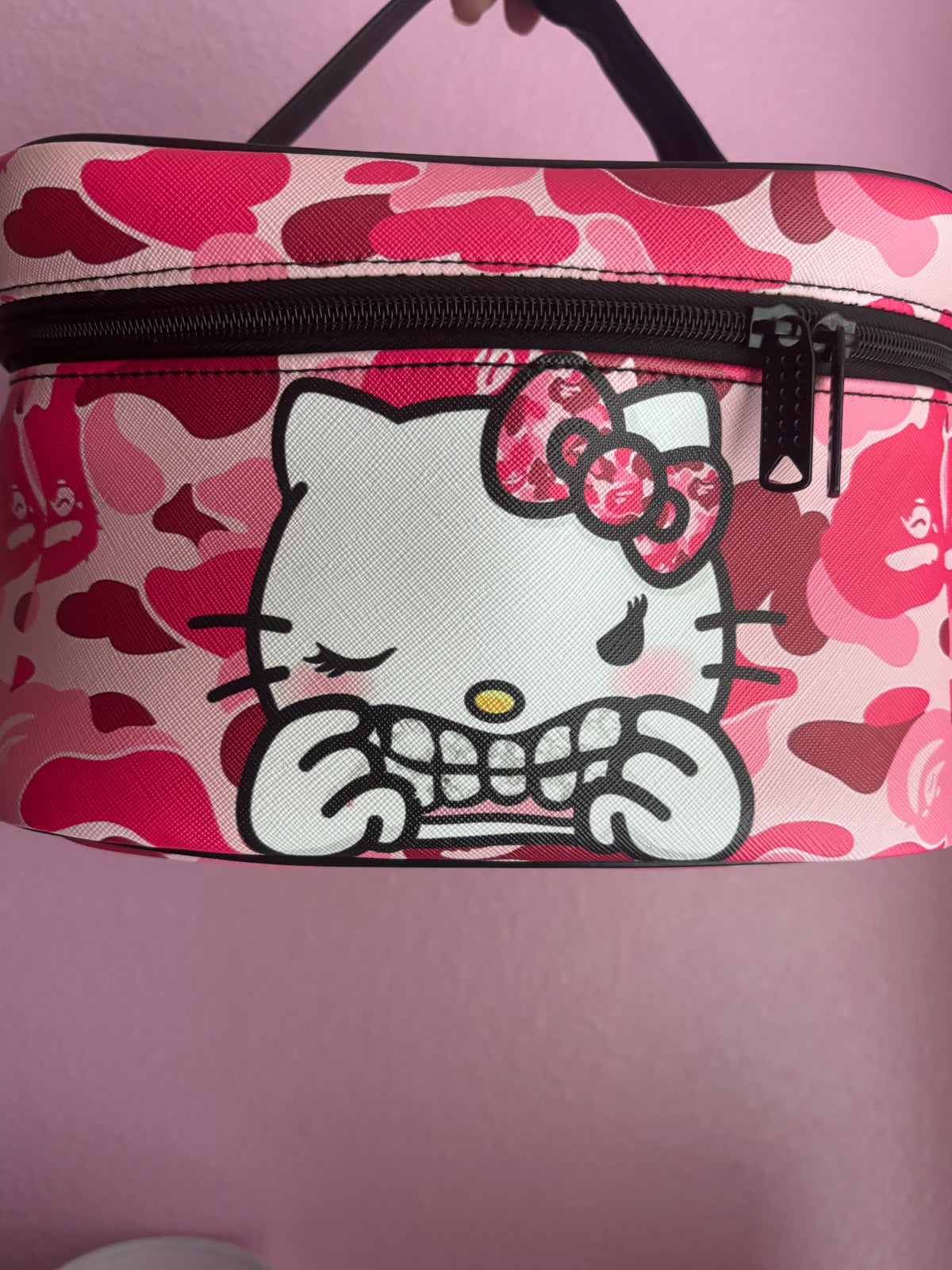 Pink HK Toiletry Makeup Bag