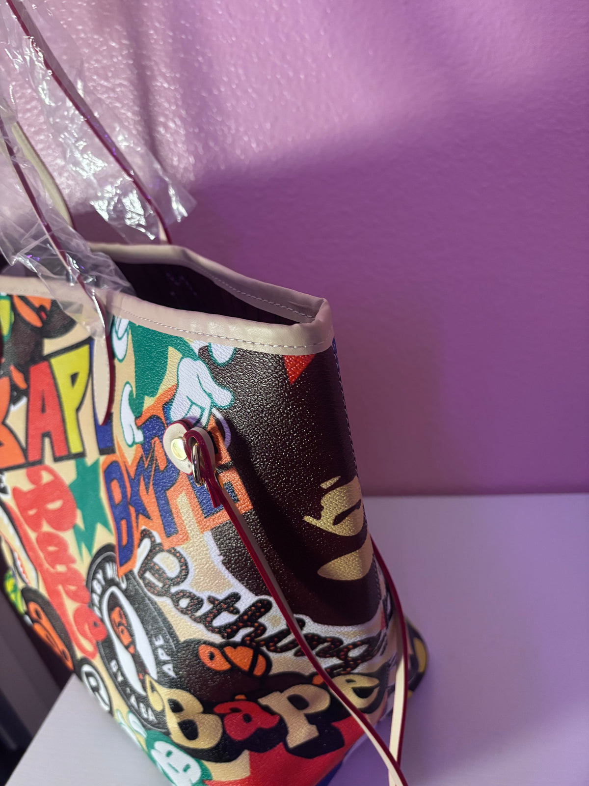 Graffiti Custom Tote Bag (Tan)